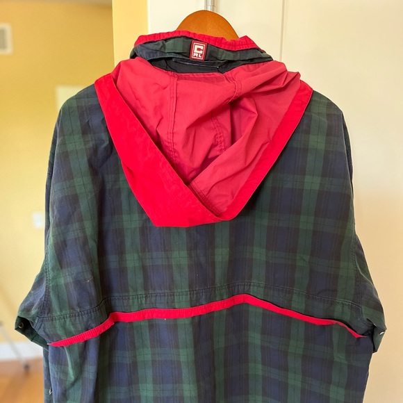 Chaps Ralph Lauren - Green/Blue Plaid Pullover ¼ Zip Large - Picture 4 of 8